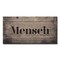 Crafted Creations Brown Mensch Hand-Crafted Rectangular Wall Art Decor 12" x 24"